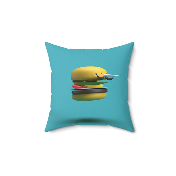 Moustacheeseburger Spun Polyester Square Pillow