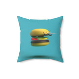 Moustacheeseburger Spun Polyester Square Pillow